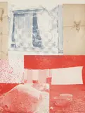 Robert Rauschenberg, Rose Bay, from Rookery Mounds, 1979, Lithograph in colors, on Twinrocker handmade paper, the full sheet,