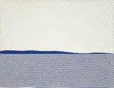 Roy Lichtenstein, Seascape (I), from New York Ten, 1964, Screenprint in colors, on translucent Rowlux, the full sheet,