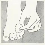 Roy Lichtenstein, Foot Medication Poster, 1963, Offset lithograph, on wove paper, with full margins, before letters,