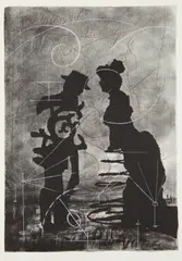 Studio Portrait by William Kentridge, 2004, Screenprint in colors, on Arches paper, with full margins,, sold Apr 2014