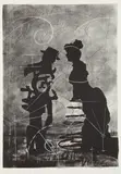 William Kentridge, Studio Portrait, 2004, Screenprint in colors, on Arches paper, with full margins,