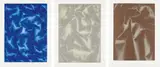 Tauba Auerbach, Plate Distortion I; II; and III, 2011, The complete series of three etchings with aquatint in colours, on Revere white and Kozo paper, with full margins,