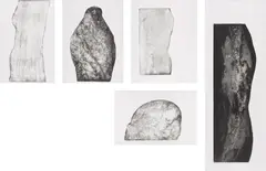 Giuseppe Penone, Images de Pierres, 1993, The complete series of five lithographs, on Rives BFK paper, the full sheets,