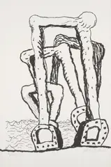 Group by Philip Guston, 1980, Lithograph, on Arches 88 paper, the full sheet,, offered Apr 2014