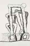 Philip Guston, Group, 1980, Lithograph, on Arches 88 paper, the full sheet,