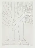 Louise Bourgeois, Tree with Shoes, plate 4 from Topiary, The Art of Improving Nature, 1998, Etching, on wove paper, with full margins,