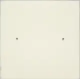 Robert Ryman, Conversion, 2003, Relief print from linoleum in white with applied carpet tacks, on aluminum panel, the full sheet,