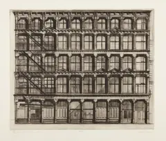 Richard Haas, Donald Judd’s Building, 1970, Etching, on wove paper, with full margins,