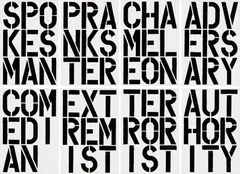 Black Book by Christopher Wool, 1989, Buch mit 17 Serigraphien, jeweils auf gestrichenem Papier, sold Apr 2014