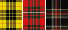 Tartan by Sarah Charlesworth, 1986, The complete set of three photo-lithographs in colors, on Ragcoat paper, the full sheets,, offered Apr 2014