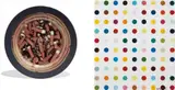 Home Sweet Home; and Opium by Damien Hirst, 1996; and 2000, Two works, including one screenprint in colors, on porcelain plate, and one gloss-finish Lamda print in colors, on Fujic, sold Apr 2014