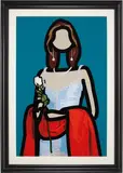 Maria-Theresa by Julian Opie, 2011, Inkjet print in colors, on Epson Premium Semigloss Photo paper, dry-mounted to aluminum (as issued), with full margins,, sold Apr 2014