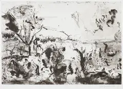 Cecily Brown, Untitled, 2003, Etching and aquatint, on wove paper, with full margins,