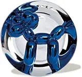 Balloon Dog (Blue) by Jeff Koons, 2002, Porcelain painted in chrome,, sold Apr 2014