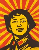Wang Guangyi, Face of the Believer, 2003, Lithograph in colors, on wove paper, the full sheet,