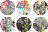 Warhol/Silver; I Recall The Time When My Feet Lifted Off The Ground, Ever So Slightly - Korin - Chrysanthemum; Kansei: Like The River's Flow; Kansei: Skulls; Kansei: Abstraction; and Even The Digital Realm Has Flowers To Offer! by Takashi Murakami, 2009; and 2010, Six offset lithographs in colors, on smooth wove paper, the full sheets,, sold Apr 2014