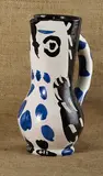 Cruchon hibou (Small Owl Jug) by Pablo Picasso, 1955, White earthenware turned pitcher painted in colors,, sold Oct 2014
