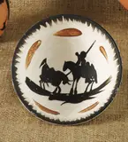 Picador by Pablo Picasso, 1955, White earthenware turned round cupel painted in colors,, sold Oct 2014