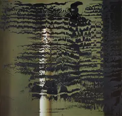 Gerhard Richter, Kerze III (Candle III), 1989, Black oil paint applied by hand with a squeegee over offset lithograph in yellow, red, blue and black, on white offset board, the full sheet, mounted on white plastic (as issued),