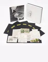 A l’Infinitif (The White Box) by Marcel Duchamp, 1967, Screenprint on vinyl mounted on Plexiglas with 79 facsimile notes contained in seven black paper folders,, offered Oct 2014