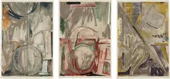 Voice 2 by Jasper Johns, 1982, The complete set of three lithographs in colors, on Hanga paper, with full margins,, offered Oct 2014