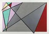 Roy Lichtenstein, Imperfect 63 3/8" x 88 7/8", from Imperfect Series, 1988, Woodcut and screenprint in colors with collage, on Paper Technologies, Inc. Supra 100 paper, with full margins,