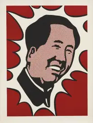 Mao by Roy Lichtenstein, 1971, Lithograph in black and red, on Arches paper, with full margins,, sold Oct 2014
