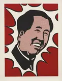 Roy Lichtenstein, Mao, 1971, Lithograph in black and red, on Arches paper, with full margins,