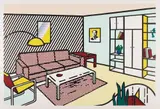 Roy Lichtenstein, Modern Room, from Interior Series, 1991, Lithograph, woodcut and screenprint in colors, on PTI 4-ply Museum Board, with full margins,