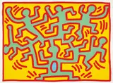 Keith Haring, Growing 2, 1988, Screenprint in colors, on Lenox Museum Board, with full margins,