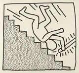 Keith Haring, Blueprint Drawing #16, 1990, Screenprint, on wove paper, with full margins,