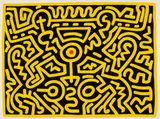 Keith Haring, Growing 4, 1988, Screenprint in colors, on Lenox Museum Board, with full margins,