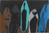 Andy Warhol, Shoes, 1980, Screenprint in colors with diamond dust, on Arches Aquarelle paper, the full sheet,