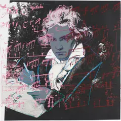 Beethoven by Andy Warhol, 1987, Screenprint in colors, on Lenox Museum Board, the full sheet,, sold Oct 2014