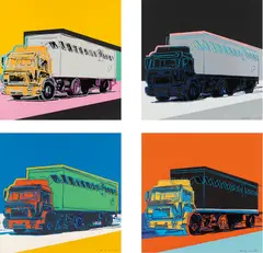 Andy Warhol, Truck, 1985, The complete set of four screenprints in colors, on Lenox Museum Board, the full sheets,