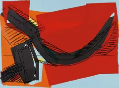 Hammer and Sickle by Andy Warhol, 1977, Screenprint in colors, on thin light blue wove paper, the full sheet,, offered Oct 2014