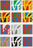 Robert Indiana, Book of Love, 1996, The complete set of 12 screenprints in colours, on A.N.W. Crestwood Museum Edition paper, with full margins, with accompanying twelve poems,