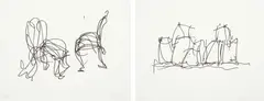 Frank Gehry, [not yet titled]; and In Town, from Artists for Obama, 2008 and 2012, Two lithographs, on wove paper, with full margins,
