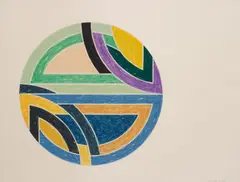 Sinjerli Variation II by Frank Stella, 1977, Offset lithograph and screenprint in colors, on Arches Cover paper, with full margins,, offered Oct 2014