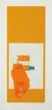 Harvest, with Leaf, from Summer Light Series by Robert Motherwell, 1973, Lithograph in colors with collage, on Georges Duchêne Hawthorne of Larroque handmade paper, with full margins,, offered Oct 2014