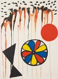 Alexander Calder, La mousson (The Monsoon), 1965, Lithograph in colors, on Rives BFK paper, the full sheet,