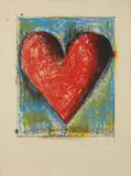 Jim Dine, Carnegie Hall Heart, 1986, Lithograph in colors, on Arches Buff paper, with full margins,