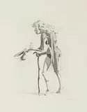 John Currin, The Beggar's Alm, 2002, Etching with aquatint, on Somerset paper, with full margins,