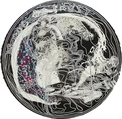 Skull Snap by James Rosenquist, 1989, Lithograph in colors with collage, on pressed paper pulp and Rives BFK paper, the full sheet,, sold Oct 2014