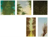 Joan Nelson, Untitled, 1990, The complete set of five lithographs in colors with screenprinted glaze, on Rives paper, with full margins,