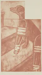 Ida Applebroog, Dahu (Dog with Splint), 2001, Photogravure, on Rives paper, with full margins,