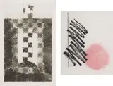 Richard Tuttle, Word of Mouth; and Calm Down, from Artists for Obama, 2008 and 2012, Two etchings (one with acrylic spray), on wove paper (one with Chine collé), with full margins,
