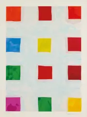Mary Heilmann, Franz West II, 1997, Lithograph in colors, on Rives BFK paper, with full margins,