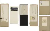 Robert Rauschenberg, Shirtboards, Morocco, Italy '52: six plates, 1991, Six mixed-media prints with collage in colors, on various handmade and heavy board papers, the full sheets,