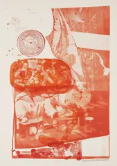 Ape, from Stoned Moon Series by Robert Rauschenberg, 1970, Lithograph in colors, on Arjomari paper, with full margins,, sold Oct 2014